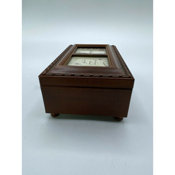 SANKYO COTTAGE GARDEN JEWELRY FLIP TOP MUSIC BOX 4" X 6" Viintage - Picture 11 of 12